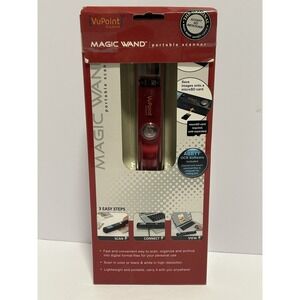 VuPoint Solutions Magic Wand Wireless Portable Handheld Scanner Model ST440R RED